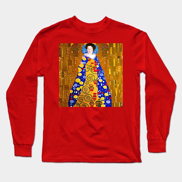 Christmas - Gustav Klimt Style Long Sleeve T-Shirt by Crestern